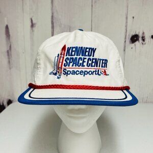 Vintage Kennedy Space Center Spaceport USA Adjustable Hat Rope 1980s